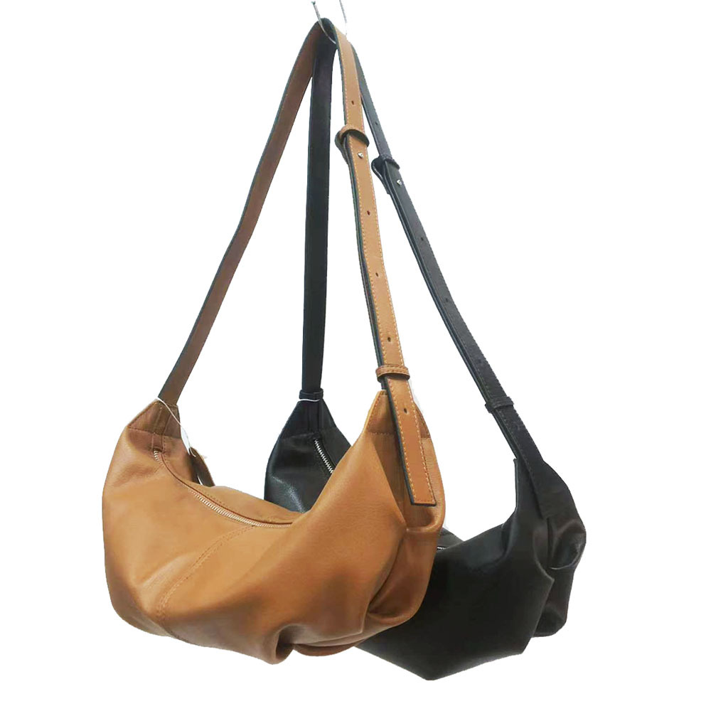 Ladies Leather Saddle Bag Shoulder Crossbody Commuter Handbag_voghion.com