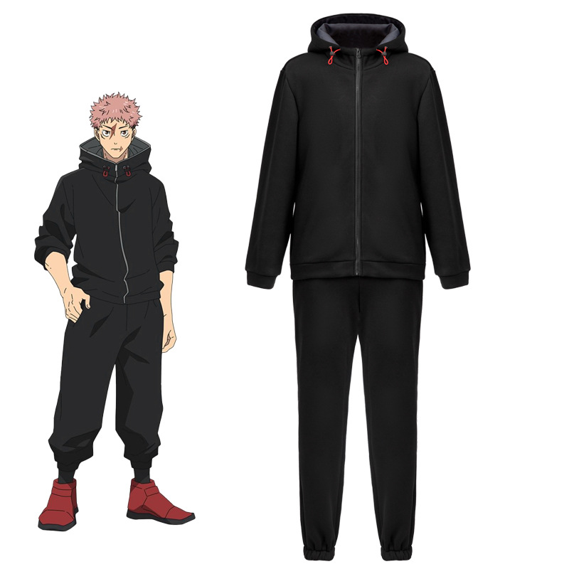 Jujutsu Kaisen cosplay outfit, Death & Resurrection, Yuujin Itadori hoodie, Naoya Zenin full anime cosplay outfit