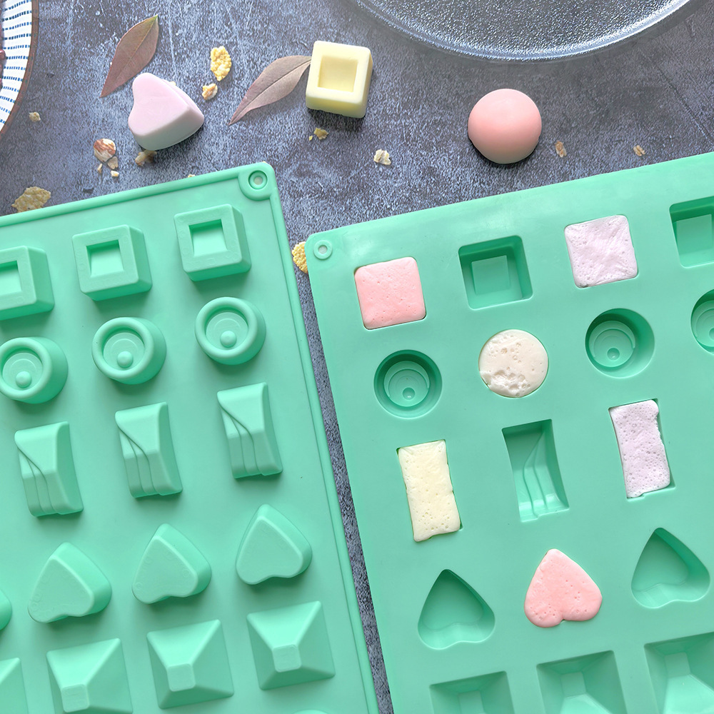 Silicone 30 con 6 conjuntos de molde de chocolate helado gelatina pudín jabon molde de pastel herramientas de horneado 121