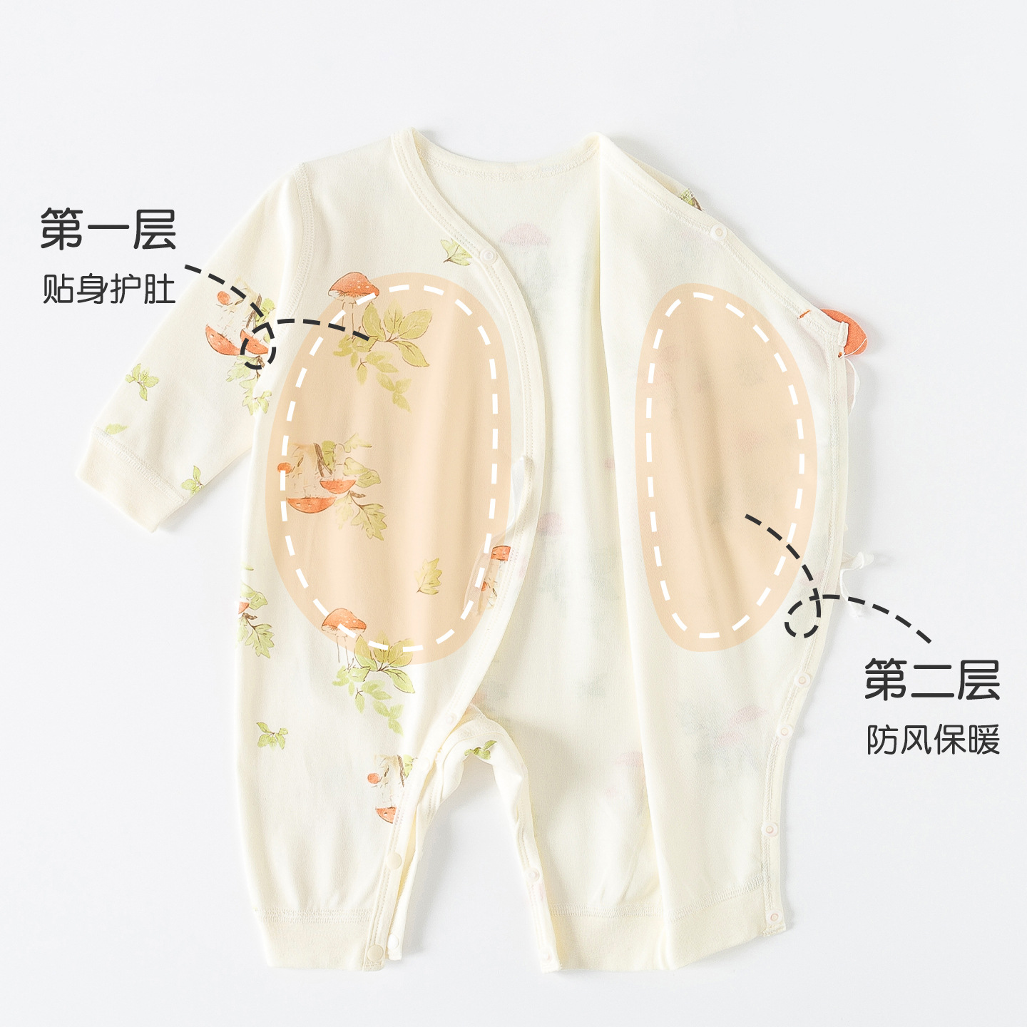Ropa de bebé recién nacido primavera y otoño nacido algodón 0 delgado marzo monje bottom harpa recién nacido bata bata