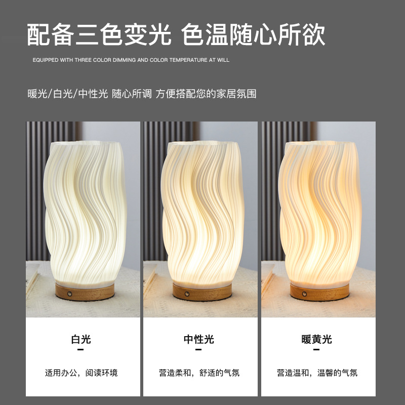 (Cross-border trading), creative table lamp for bedroom for bed, night light, 3D
