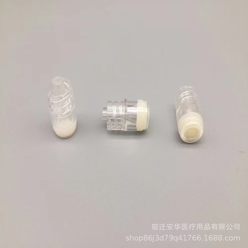 Comercio exterior exclusivo para heparina médica desechable octagonal transparente amarillo de una pieza conector de conexión estéril aguja de retención