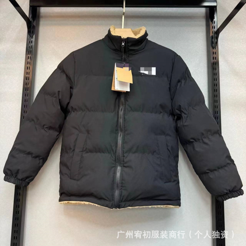 北脸双面穿羊羔毛外套冬季户外加厚保暖宽松立领棉衣男女休闲外套|undefined