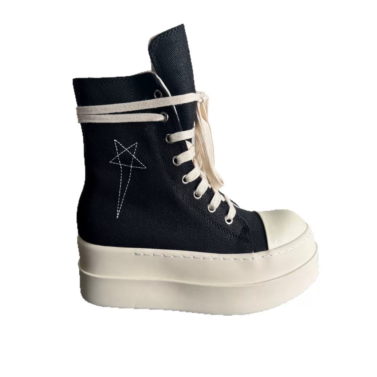 Высокие кеды casual, платформа, чёрные, мужские размеры 38–48