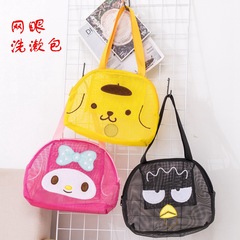 Cartoon portable toiletry bag storage bag hollow cosmetic bag large capacity swimming fitness shoulder bag handbag