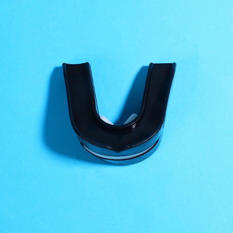 Protector de dientes masticable anti-molar de boxeo Protector de dientes de doble cara tirantes bola azul deportes protector de dientes suelto boxeo