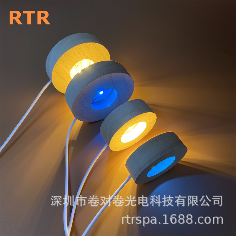 LED-Lampenemitter DIY Steckerlampe Nachtlicht Kristallkugel Duftlampe Parfümzerstäuber Marktstandleuchte Flohmarktleuchte runde Leuchte Echtholz leuchtender Sockel
