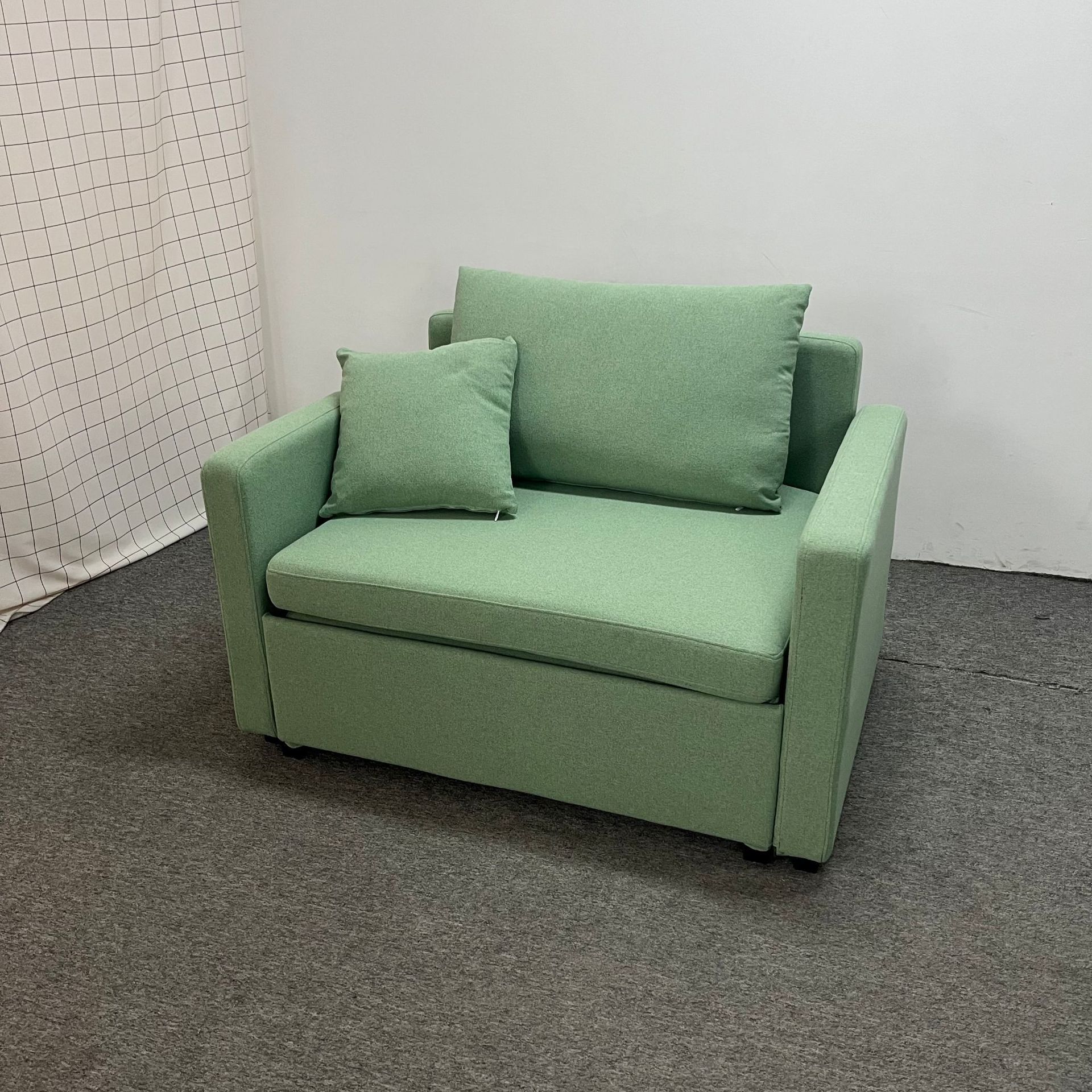 Sofá cama multifuncional de una sola persona con marco de hierro de doble propósito, sala de estar, dormitorio, balcón de doble propósito, sofá simple moderno image 3