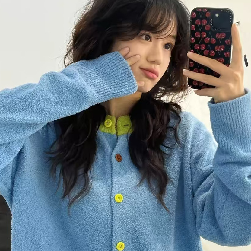 【珍貝絨毛】韓国版高級ストライプパジャマ