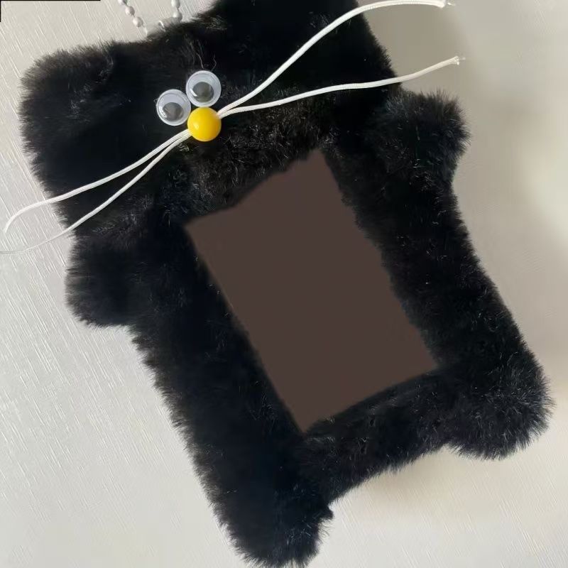 Pequeño libro rojo nuevo barba gato negro muñeca bolsas de material hechas a mano colgantes llaveros bolsas escolares creativas de chicas regalos