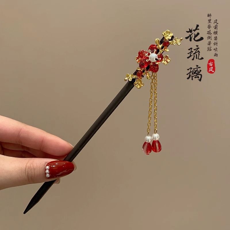 Nuevo estilo chino flange flores alfileres de cabello de alta calidad mujer cabeza trasera alfileres de cabello chino cheongsamos alfileres de cabello tocado
