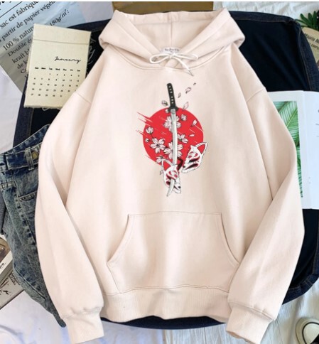 2021 Amazon Cross-border New Cartoon Animation YH Katana Hat Printed Sweater Printed Hoodie