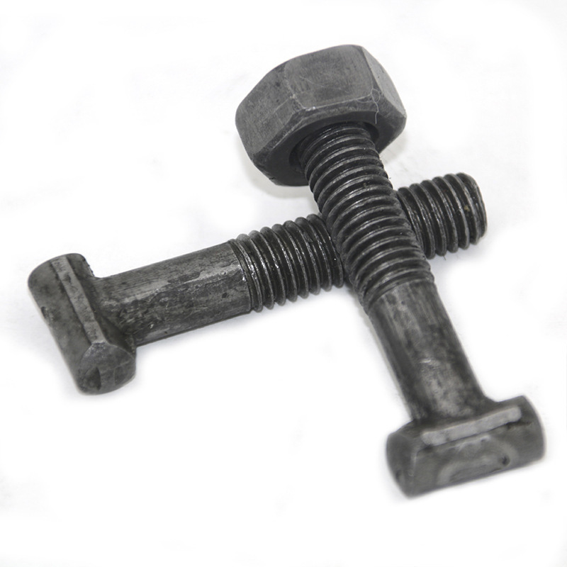 4.8段留め具ねじT字留め具T型ねじ留め具ボルト丸角頭酸化黒ずんだ留め具ねじ|undefined