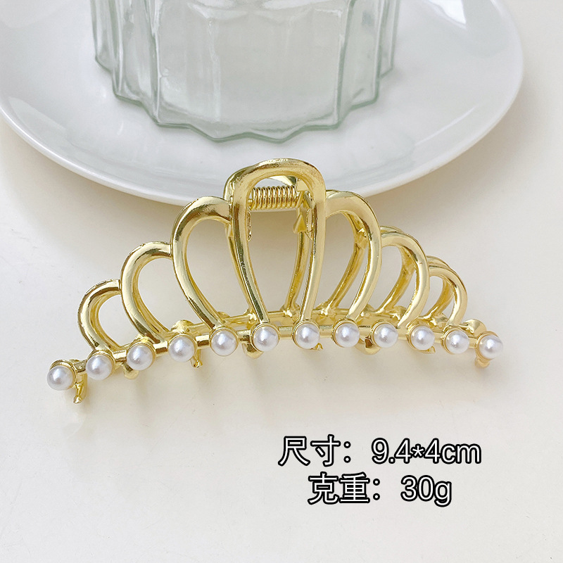 Internet celebridad clip de metal grande clip de tiburón japonés y coreano elegante temperamento espalda Cabeza pelo agarre de alto grado horquilla tocado