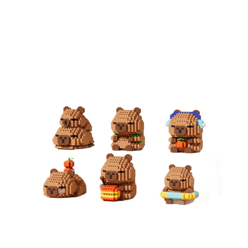 Compatible con el conejillo de indias de agua Lego Capi compatible transfronterizo Barakatong muñecos adornos de bloques de construcción juguetes para niños regalos de cumpleaños