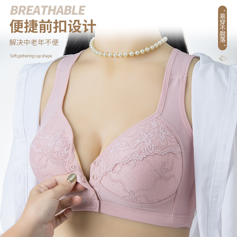 Maternity Underwear for Sleeping, Anti-Sagging, Large Size Bra with Front Closure, Wireless Postpartum Nursing Bra