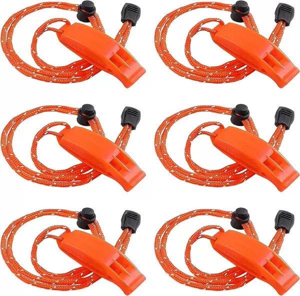 Outdoor Life-Saving Dual-Frequency Dolphin Whistle Emergency Safety Whistle Anti-Lost Clip