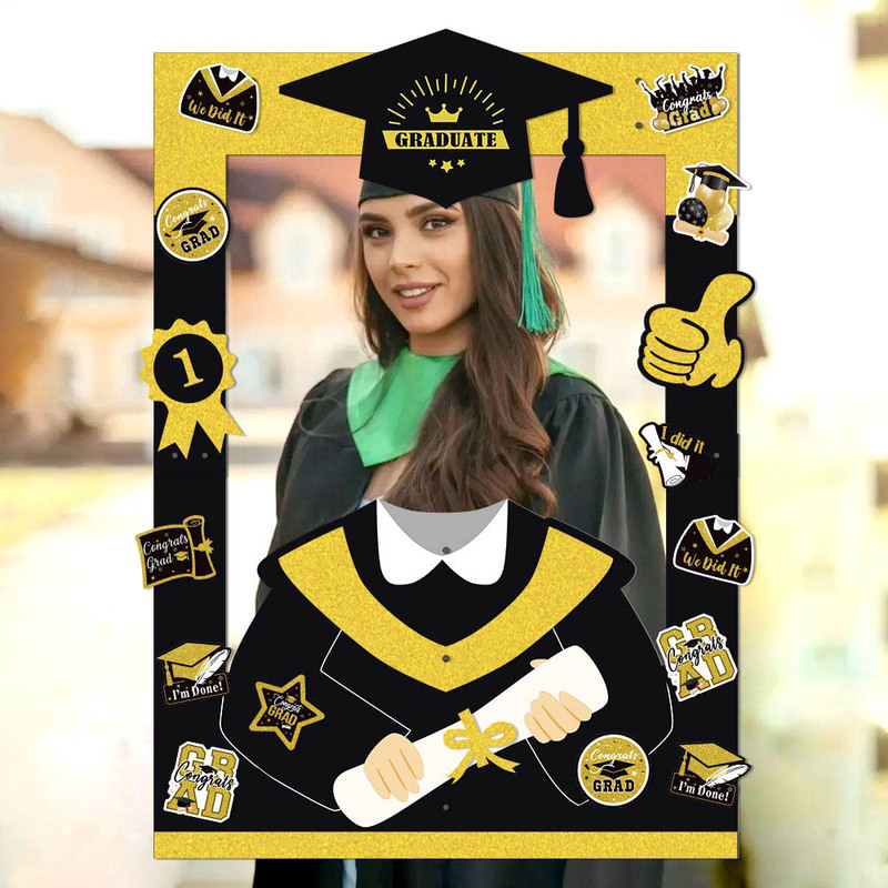 Amazon Graduation Season Decoration Photo Frame Black and Gold Graduation Ceremony Graduation Cap Decorative Photo Frame Photo Props Amazon Graduation Season Decoration Photo Frame Black and Gold Graduation Ceremony Graduation Cap Decorative Photo Frame Photo Props