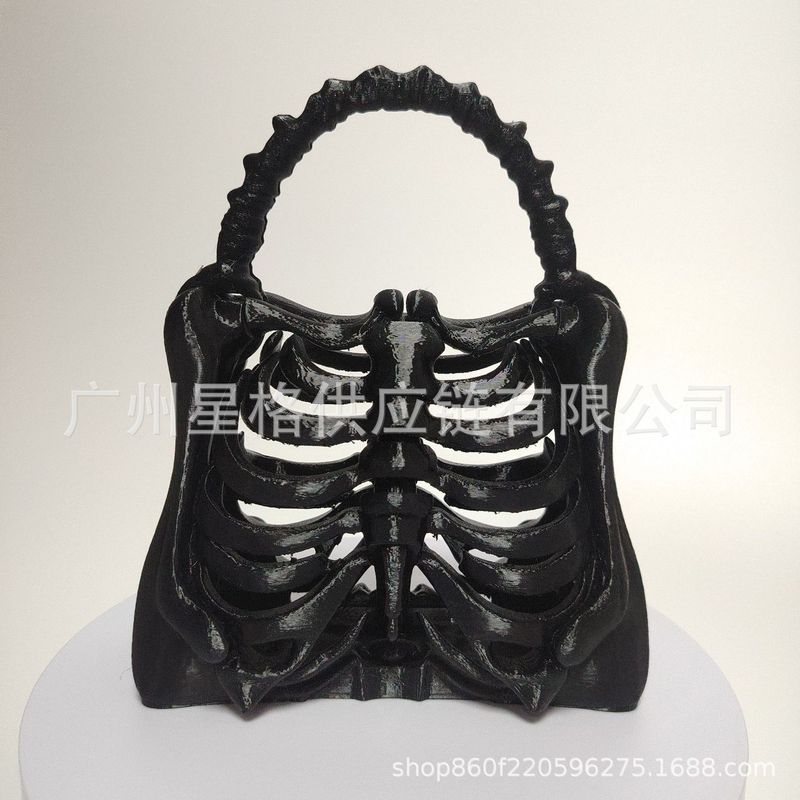 跨境 printed skeleton bone bag 骨制包装饰|undefined