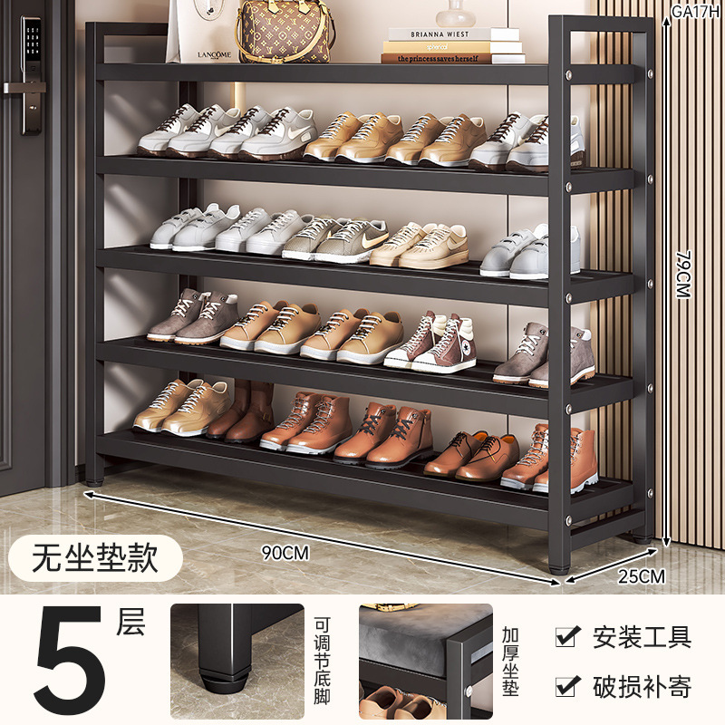 Porta de zapatos doméstica multicapa 2025 nueva explosión puerta de entrada simple taburete de zapatos se puede sentar en el pasillo del gabinete de zapatos