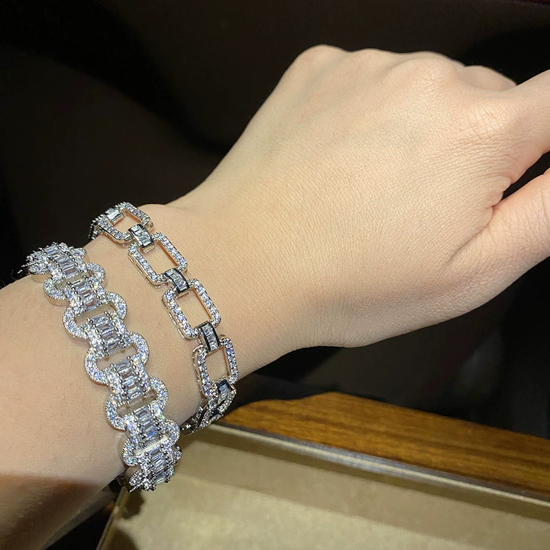 Chain, bracelet, jewelry, zirconium, high-quality style