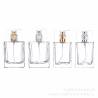 В наличии B013-30ml50mL100 квадратный прозрачный стеклянный парфюмерный спрей суб-Упаковка косметическая пустая бутылка