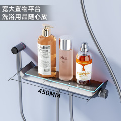 大型ラック壁貼り簡易シャワーセット家庭用浴室シャワーデジタル表示無頂噴分増圧シャワー器