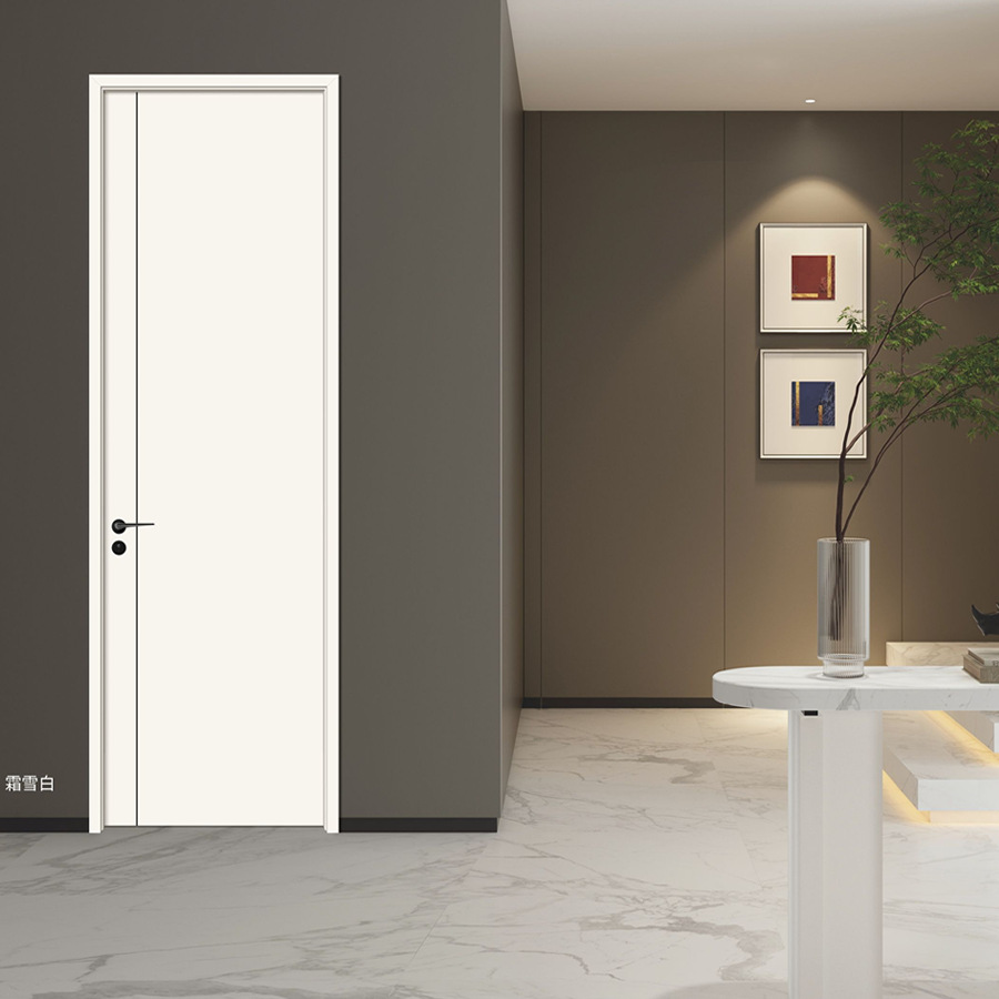 浙江江山尚雅实木复合多层板全木门零度无漆门室内平开房门木饰面