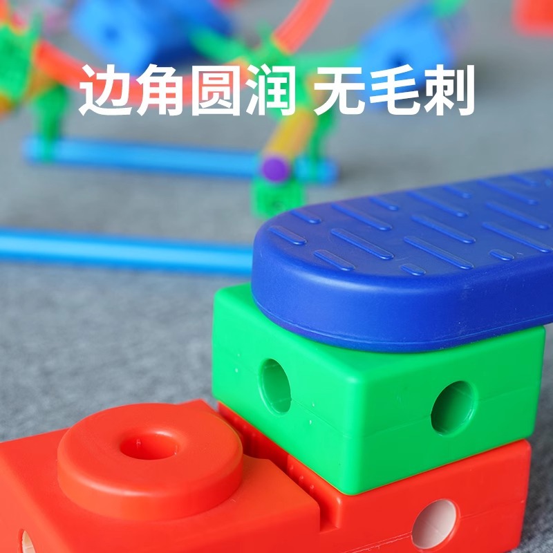 Equipos de entrenamiento sensorial Vientiane combinación de ladrillo de medio ladrillo para niños ayuda de enseñanza física de ladrillo cuadrado completo juguetes de madera de equilibrio doméstico