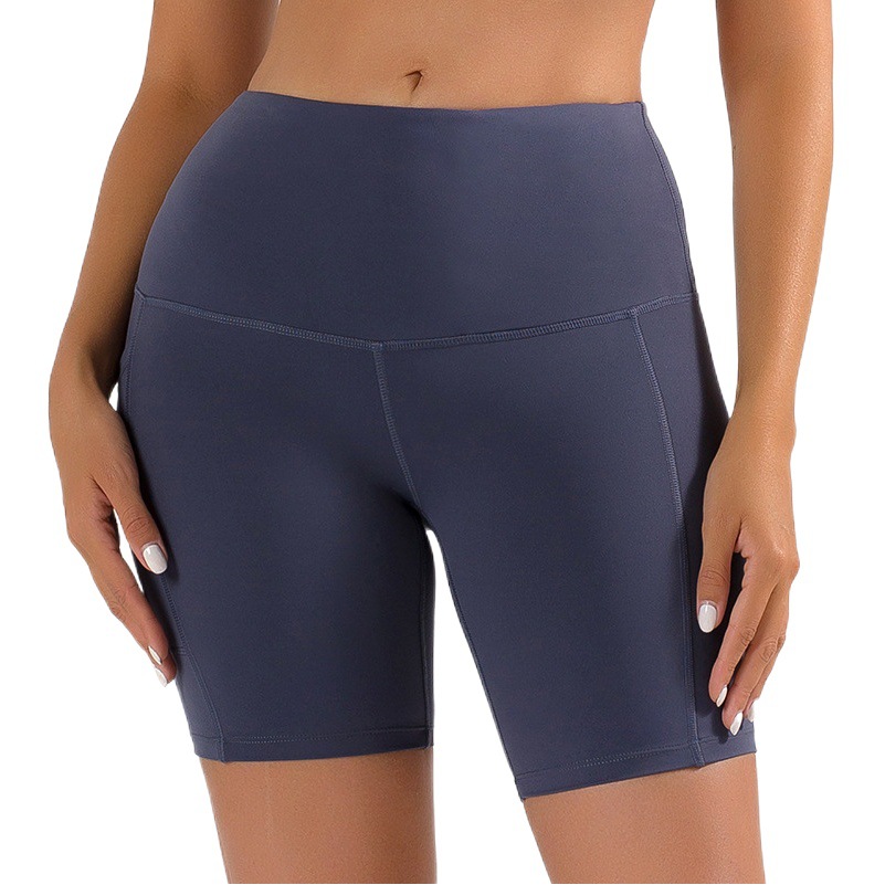 Shorts de Yoga para Mujer Estilo Lulu, Cintura Alta, Levanta Glúteos, Ajustados, para Ciclismo, Secado Rápido, con Bolsillos, Shorts Deportivos para Fitness.