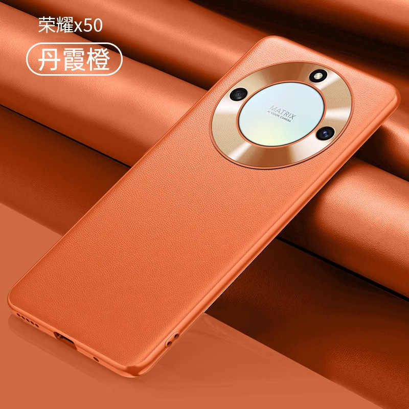 Suitable for Huawei Honor X50 Classy Mobile Phone Case Honor X50Pro All-Inclusive Gt Thin Frosted Plain Leather Accessible Luxury Anti-Fall