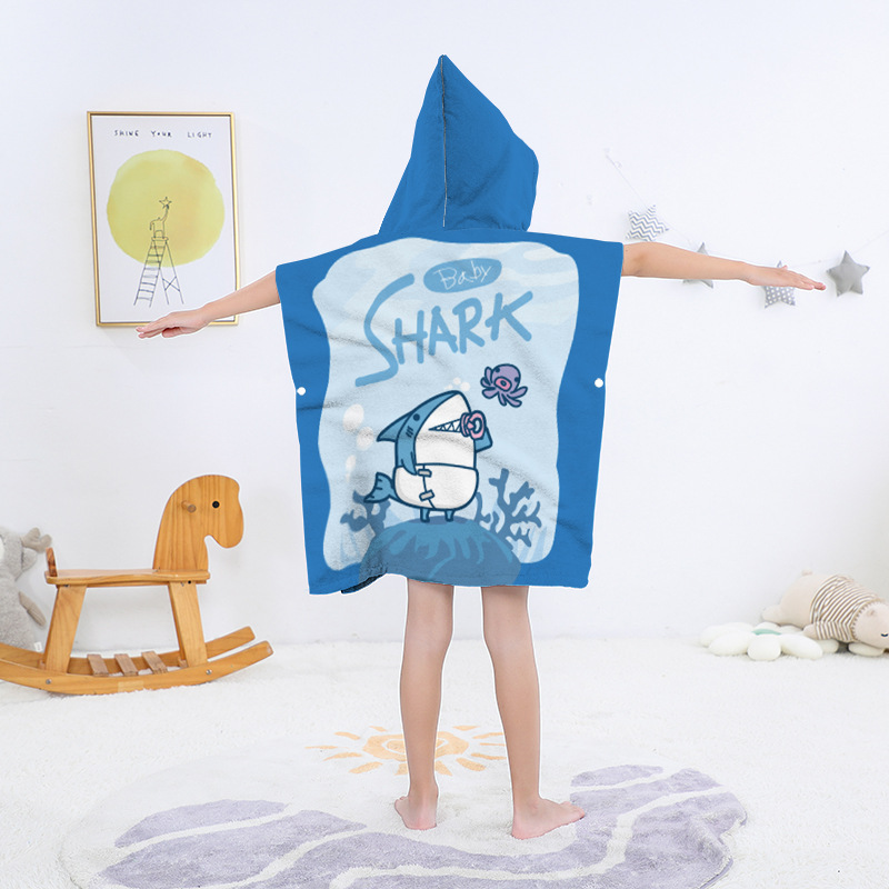 Toallas de baño con capucha transfronterizas para niños, capa, baño de bebé, secador rápido, albornoz, capa grande, capa de toalla de baño