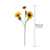 Xiangyang Flower Yellow Sunflower Flower Home Decoration Simulation Flower Manufacturer Wedding Road Guotu Wall Pseuda Dy1-2185