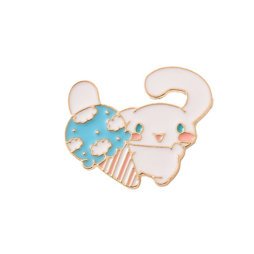 Cartoon cute Sanrio Kuromi brooch metal badge ins Japanese cinnamon dog brooch clothing bag pin