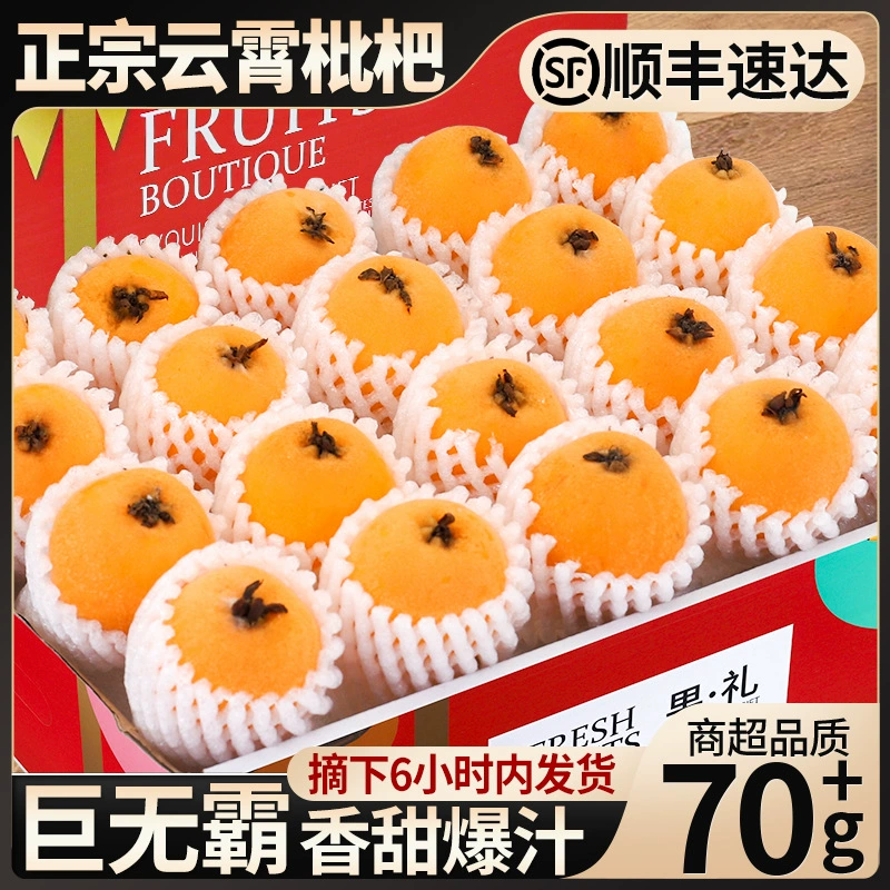 SF Express Очень большой фрукт 4.5kg Yunxiao Loquat Свежие фрукты Целая коробка Loquat Сладкая сезонная подарочная коробка