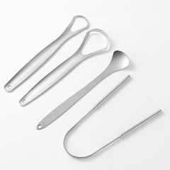 Stainless steel tongue scraper Tongue cleaner Oral cleaning care to remove bad breath tongue brush Tongue scraper