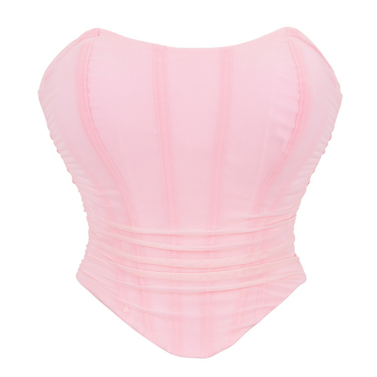 black breathable elastic sexy tube top