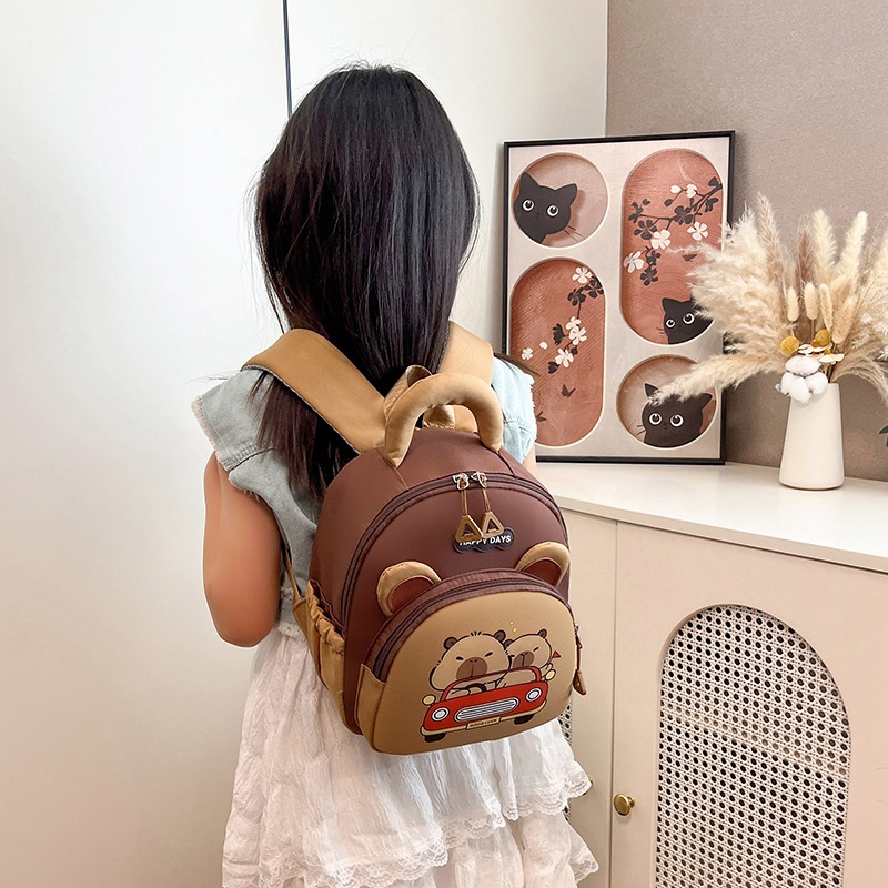 Nueva red popularidad Kapibara mochila infantil de gran capacidad mochila escolar de dibujos animados lindos mochila para niños y niñas