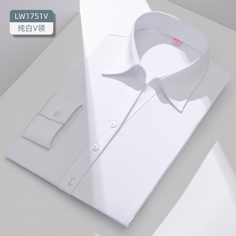 LOGO personalizado camisa de fibra de bambú para mujeres mangas largas sin quemar anti-arrugas ropa de trabajo de negocios camisa blanca image 8