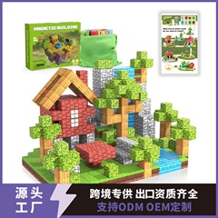 跨境美客多我的世界构造函数磁吸积木块空间思维感官益智积木玩具