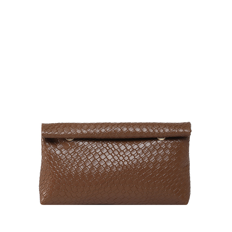 Versión coreana del bolso de mano de moda de gran capacidad 2025 nuevo bolso de sobre rizado simple de tendencia bolso de mano de temperamento de moda