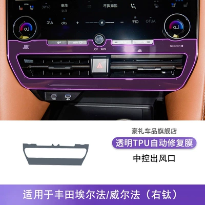 Protective Film | Car interior film - 24-25-toyota-alphard-willfa-right-titanium-central-control-air-outlet
