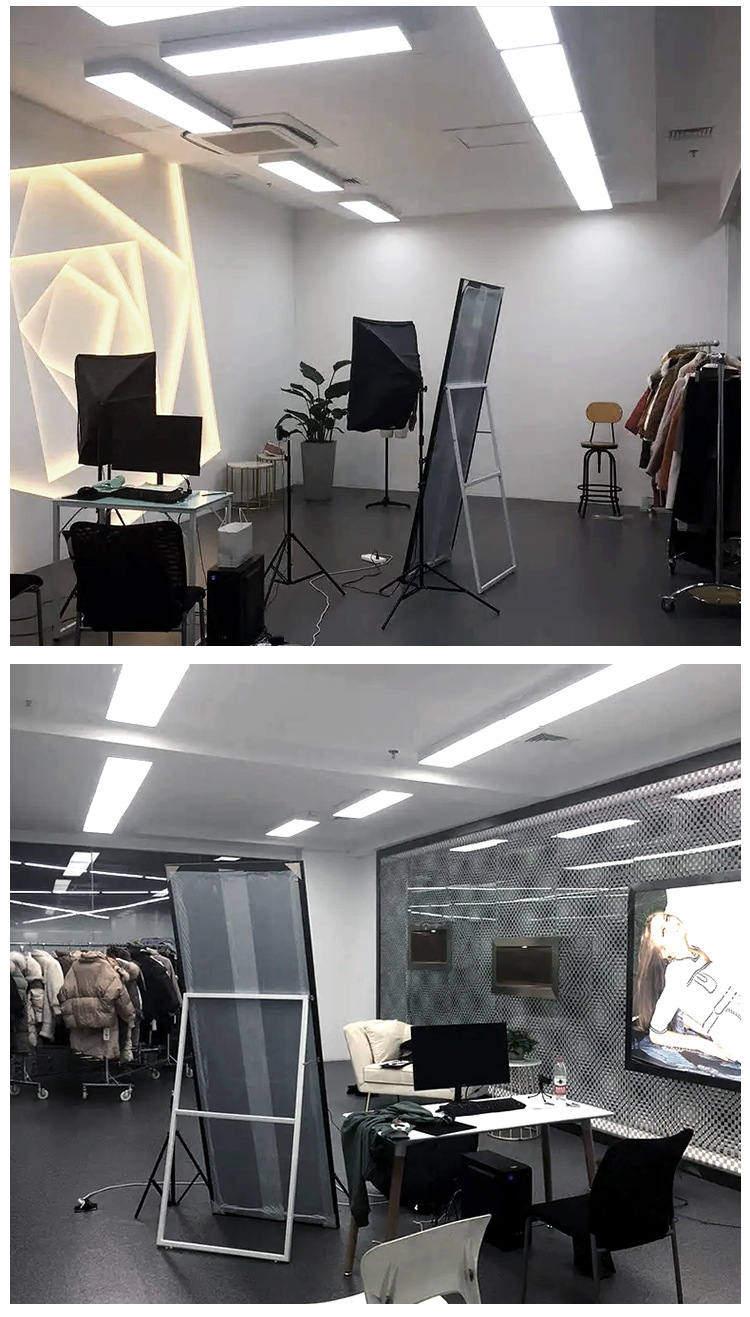 LED live light non-visual strobe three-color dimming remote control ceiling light strip chandelier dedicated shadowless light for live studio