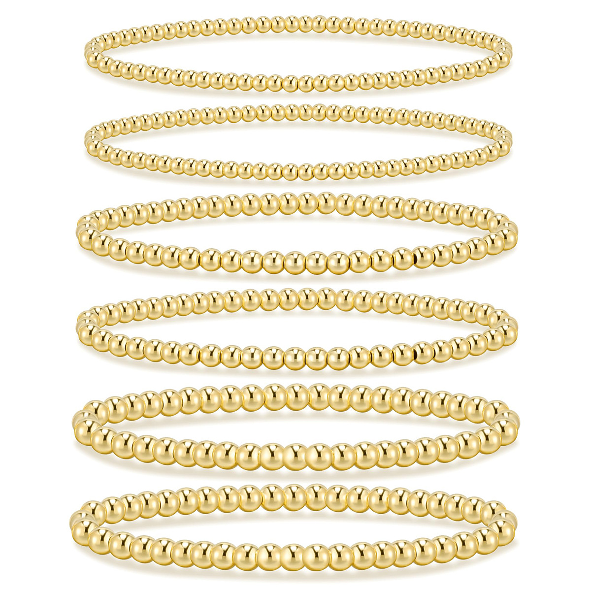 Amazon comercio exterior transfronterizo estilo europeo y americano estilo de moda minimalista personalidad elástica cuentas 5 piezas conjunto de pulseras de cuentas para mujeres