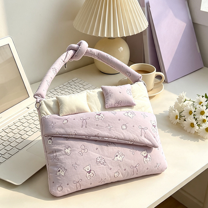 Korean KAZUM new computer bag handmade fabric small laptop bag 11/13/15 iPad tablet storage bag