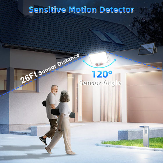 Solar Energy Split Single Head Street Light Home Outdoor Waterproof Human Body Induction Wall Garden Light Garage Lighting Wall Light