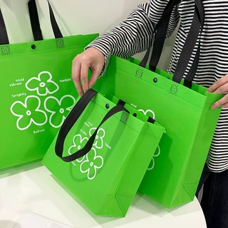 夏日清新礼品购物包装袋服装店无纺布手提袋定制礼物打包袋子定做