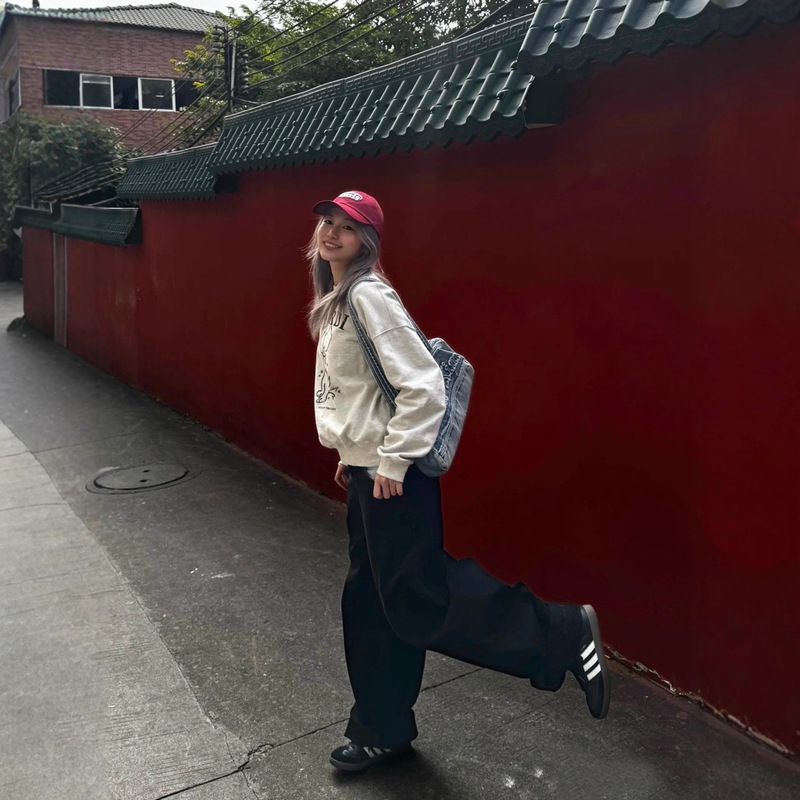 狗狗Mar卫衣女25秋季金高银同款潮牌宽松纯棉重磅即墨圆领卫衣|undefined