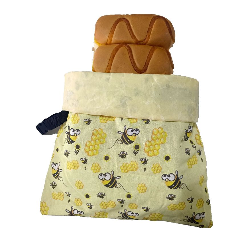 コットンとリネンの蜜蝋パンバッグ Amazon ベストセラー蜜蝋保存布二層パンバッグ 蜜蝋バッグ|undefined