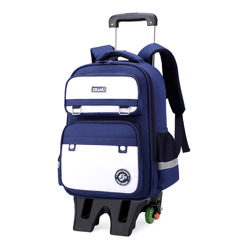 Pescado natural nuevo tirón mochila al por mayor escaleras mochila de estudiantes 3 - 6 grados antidesgaste